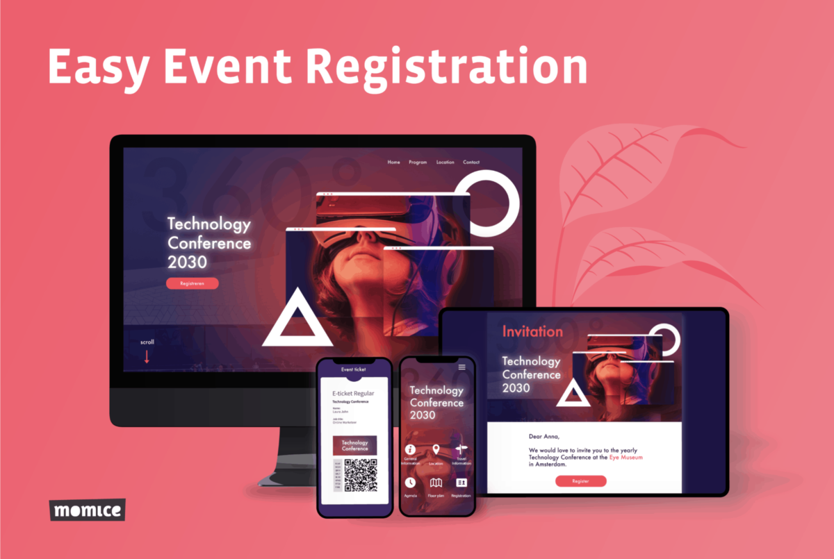Momice - event registration - software - app - online events