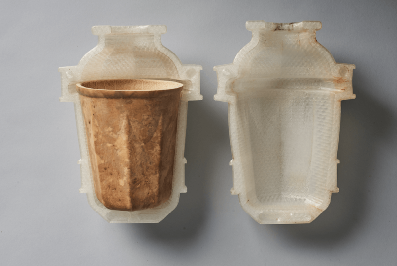 Koffiecup gemaakt van kalebas dankzij 3D-geprinte mal