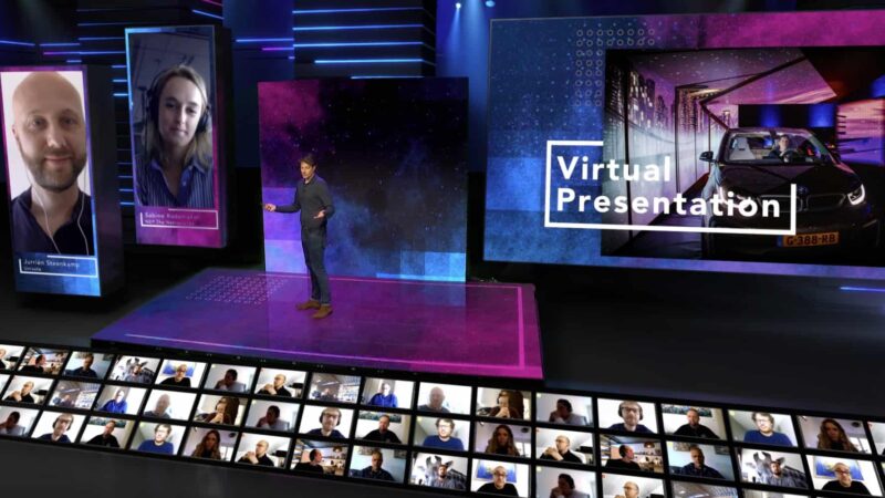 Univate - Faber Audiovisuals - Virtual Event Studio - online event - virtual event