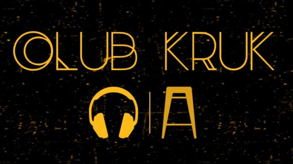 Club Kruk logo met barkruk en koptelefoon