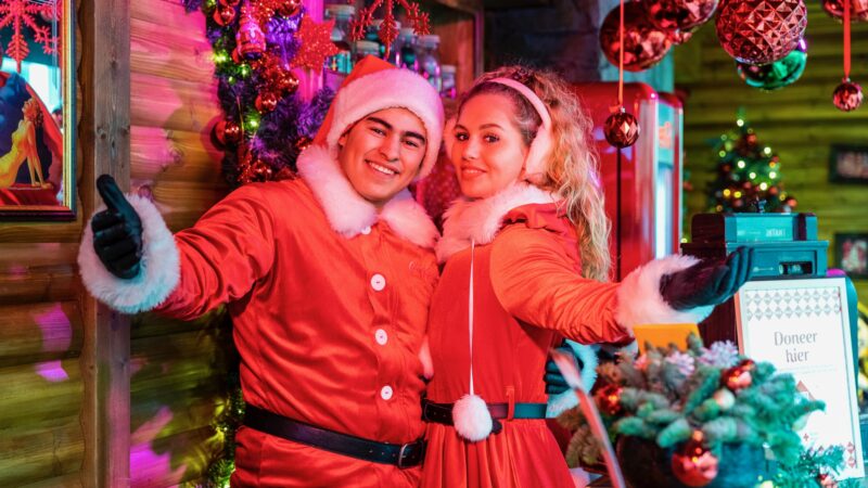 Merkactivatie Coca Cola met kerstman en kerstvrouw door Chase recruitment