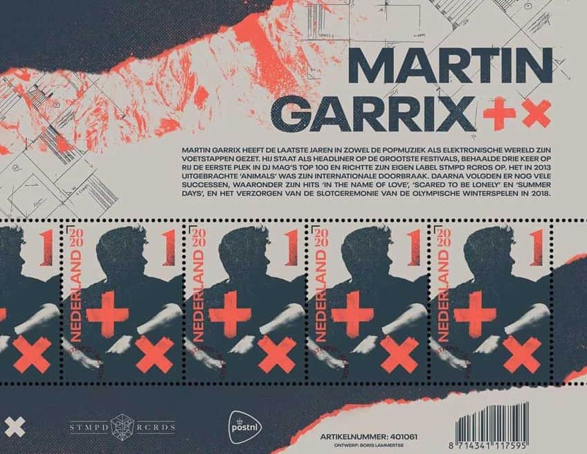 Martin Garrix postzegel PostNL