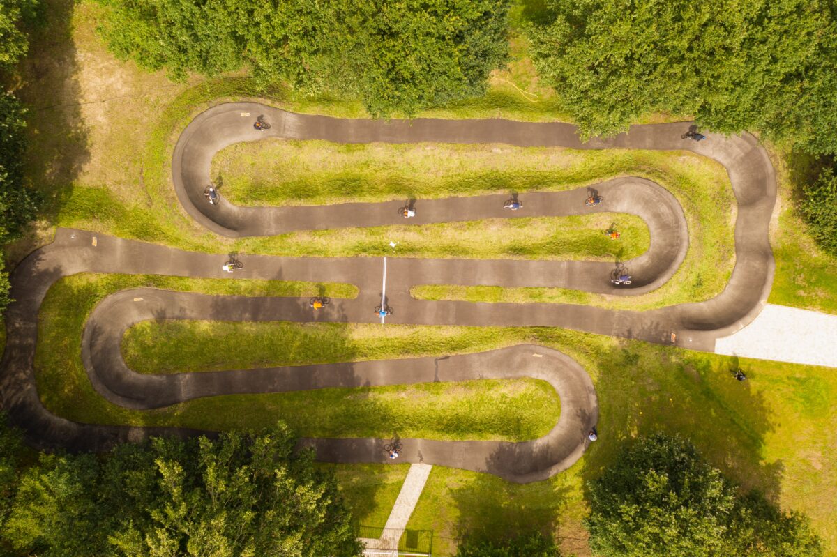 wielrenparcours bij Papendal