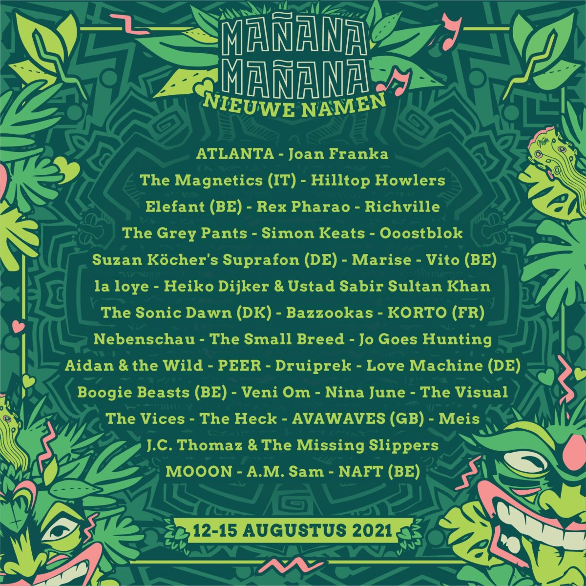 Line up mañana Mañana festival 2021