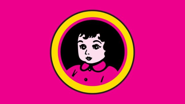 Pinkpop festival logo van pop met roze achtergrond