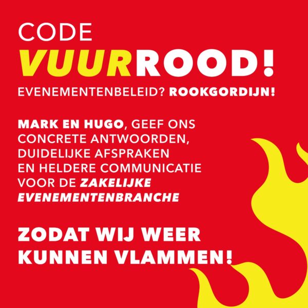Code Vuurrood zakelijke evenementenbranche