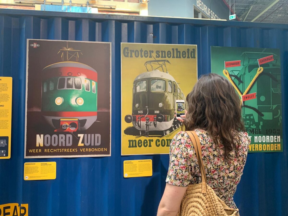 Spoorwegmuseum pamfletten over treinen