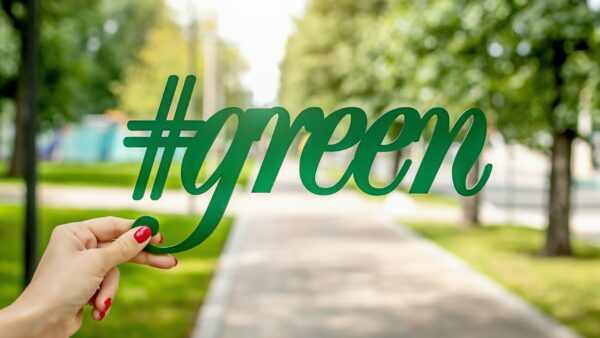#green letters in de lucht