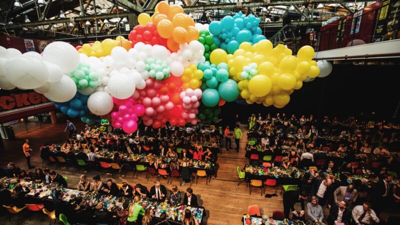 The Food Line-up - gekleurde ballonnen wolk -MartyMarn