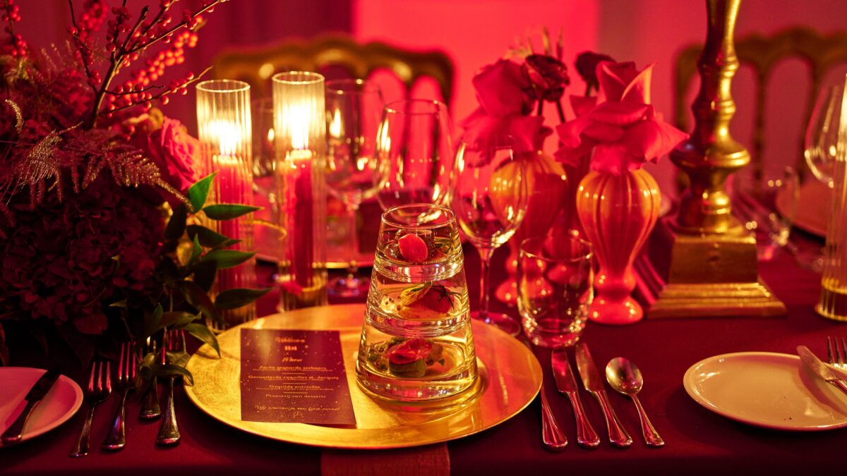 Wereld museum nieuwjaars feest tafel